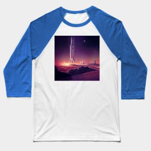 Interplanetary Spaceport Baseball T-Shirt